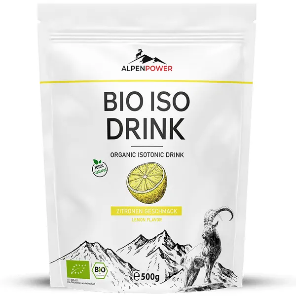 Packung von AlpenPower BIO Iso Drink Pulver