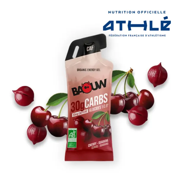 Packung von Baouw Energy gel Cherry