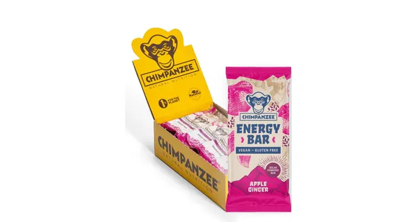 Packung von Chimpanzee Energy Bar Apple Ginger