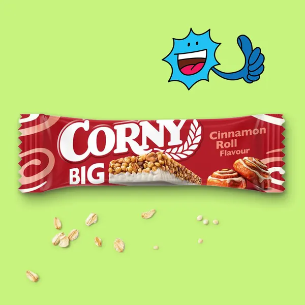 Packung von Corny BIG Cinnamon Roll Flavour