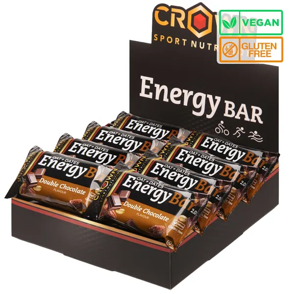 Packung von Crown Sport Nutrition Energy Bar 2.0 Energy Bars