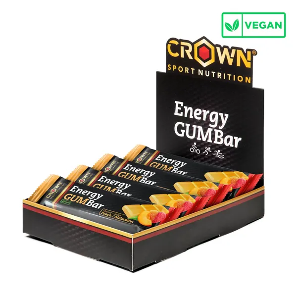 Packung von Crown Sport Nutrition Energy Gum Bar
