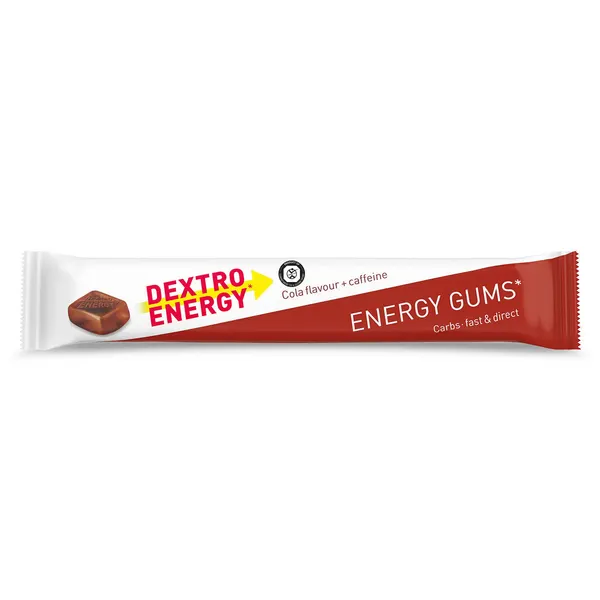 Packung von Dextro Energy Gums* Cola + Caffeine