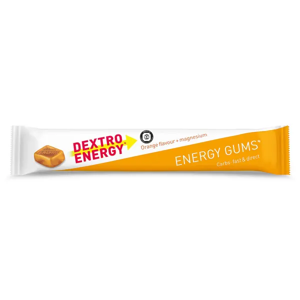 Packung von Dextro Energy Gums* Orange + Magnesium