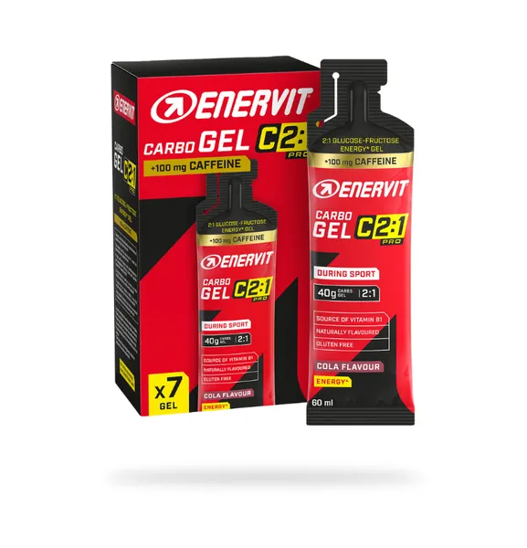 Packung von Enervit Carbo Gel Cola Caffeine