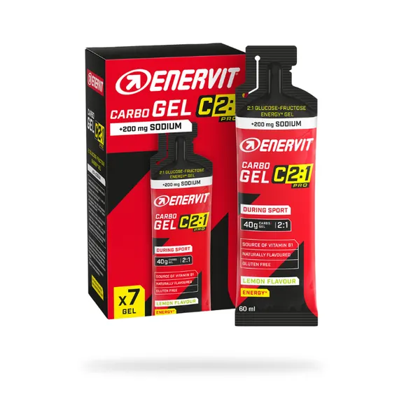 Packung von Enervit Carbo Gel Lemon