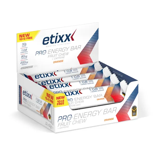 Packung von Etixx PRO LINE Energy Bar Fruit Chew + Caffeine
