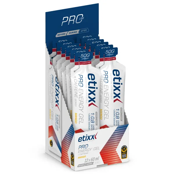 Packung von Etixx PRO LINE Energy Gel + Caffeine