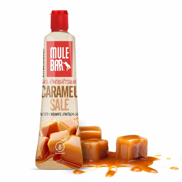 Packung von Mulebar Gel énergétique Caramel salé