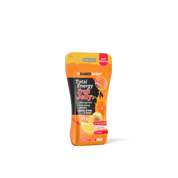 Packung von Named Sport TOTAL ENERGY FRUIT JELLY Peach Orange & Lemon