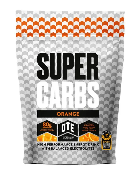 Packung von OTE Super Carbs Energy Drink