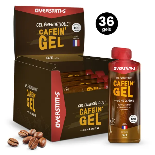 Packung von Overstims Cafein gel