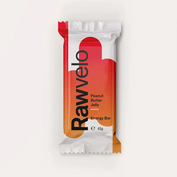 Packung von Rawvelo Peanut Butter and Jelly Energy Bar