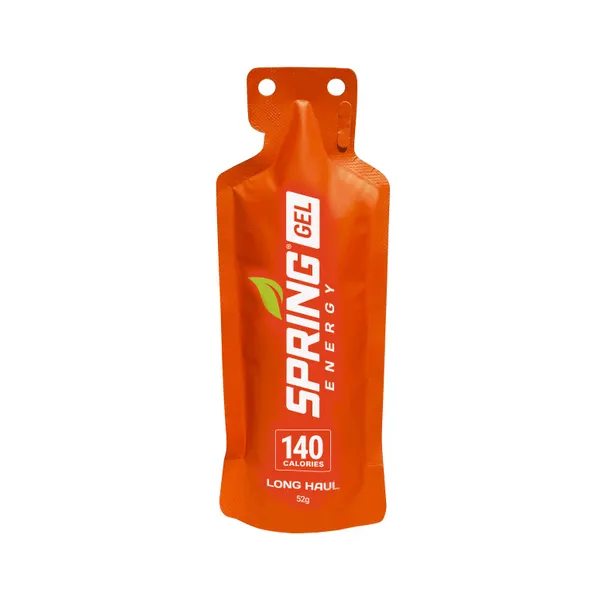 Packung von Spring Energy Peanut Butter And Fruit Gel Any Distance Fuel