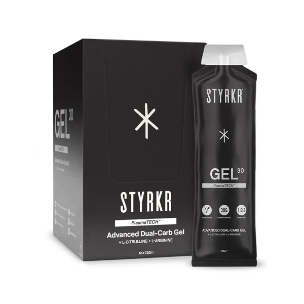 Packung von STYRKR GEL30 Dual-Carb Energy Gel