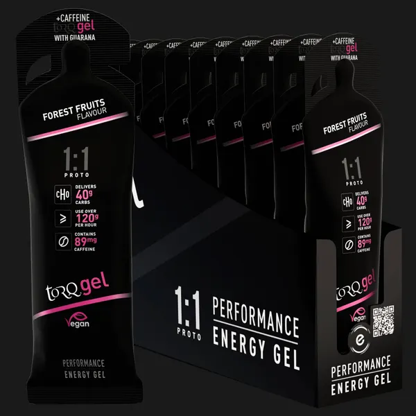 Packung von Torq Forest Fruits 1:1 Proto Energy Gel