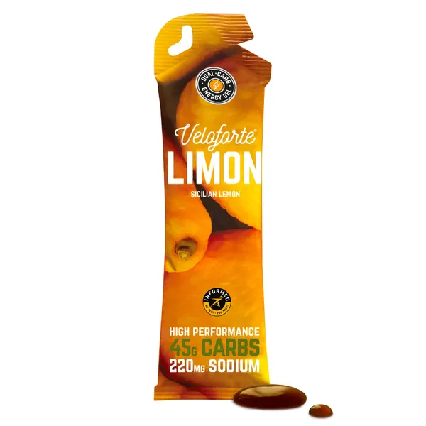 Packung von Veloforte Limon - High-Carb Natural Energy Gel
