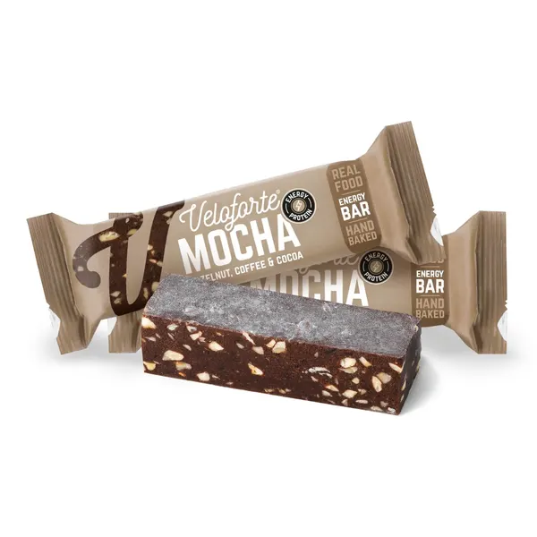 Packung von Veloforte Mocha Natural Energy Bar