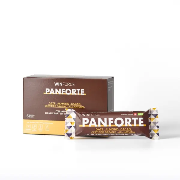 Packung von Winforce PANFORTE Riegel Date Almond Cacao